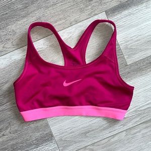 Nike pink sports bra size small